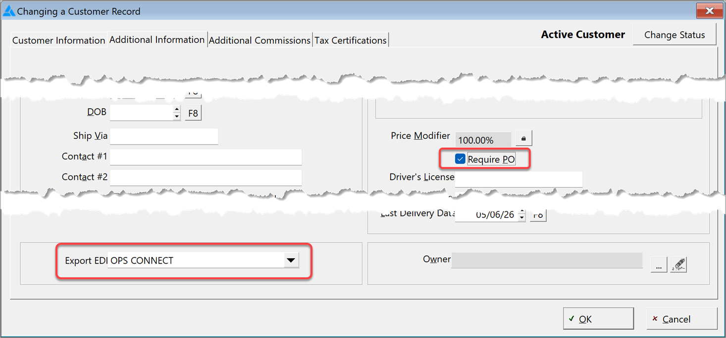 Customer Additional Information