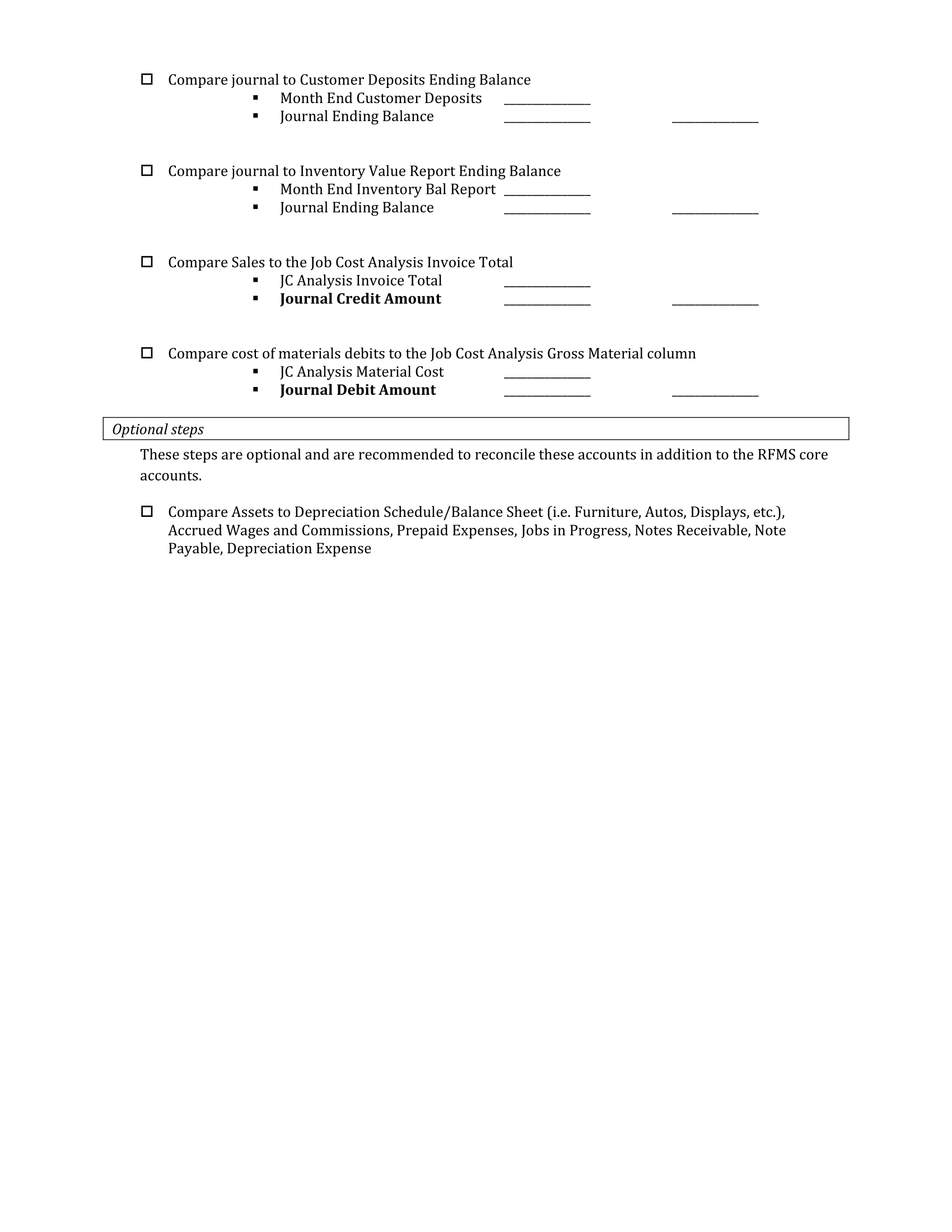 Month End Journal Closing Report Checklist (Non-ERRM) – RFMS Help Desk