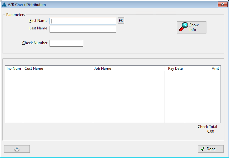 Find A/R Check – RFMS Help Desk